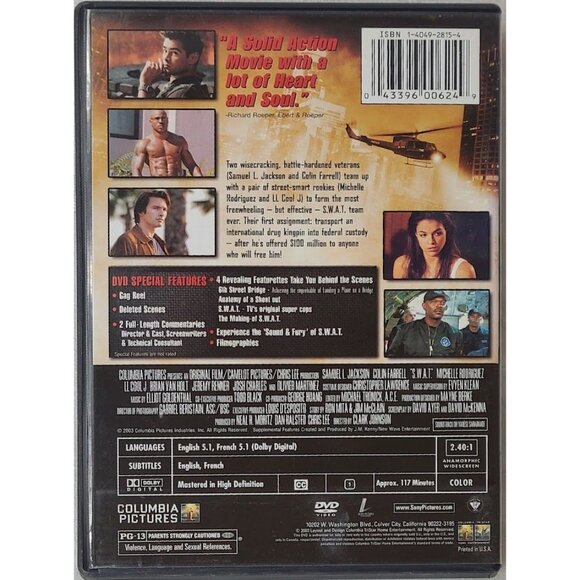 S.W.A.T. 2003 DVD Widescreen Special Edition Samuel L Jackson LL Cool J Collin F - Picture 2 of 7